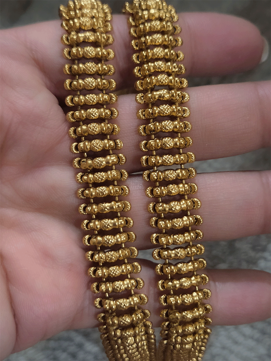 Traditional design long connecting tukdies classy anklets