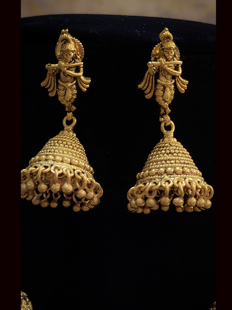 Krishna pendant with matar bead string set