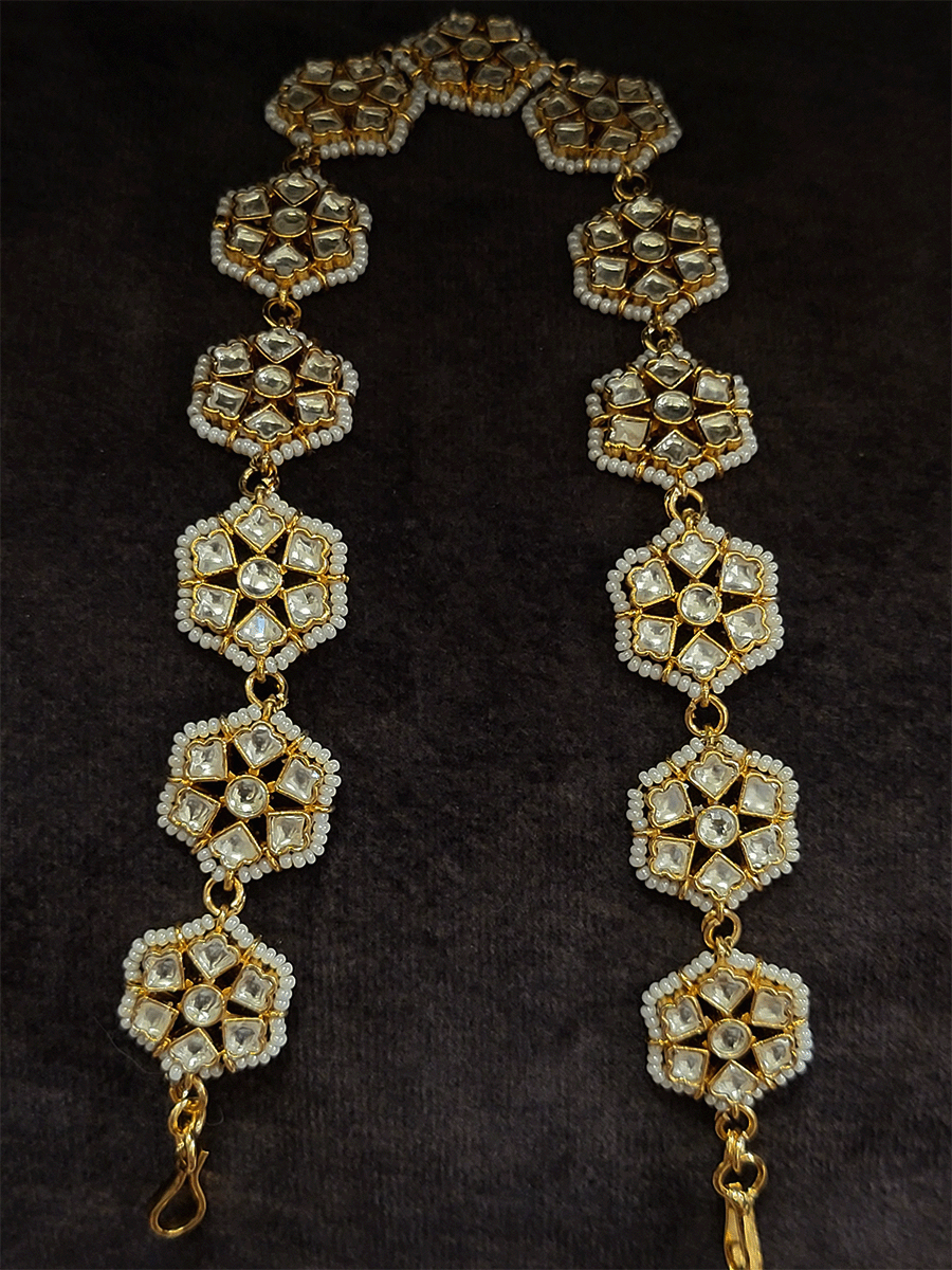 Flower design pacchi kundan sheeshphool - Odara Jewellery