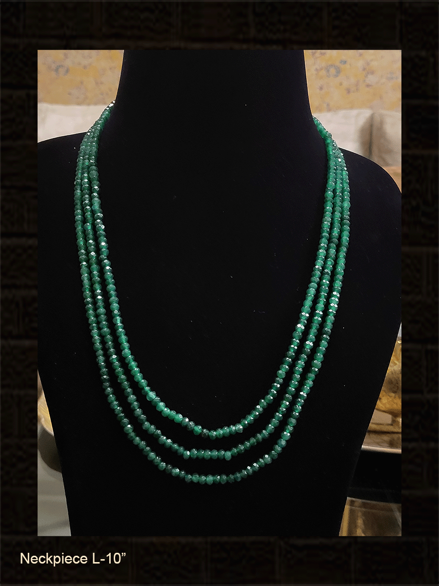 12" and 10" long three string neckpiece