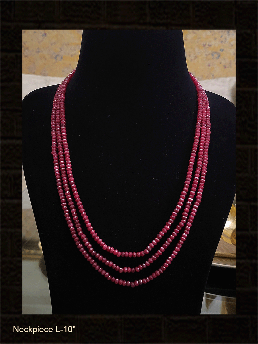 12" and 10" long three string neckpiece