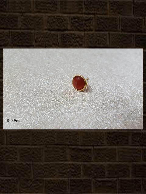 Onyx red broilette....semi precious stone sterling silver studs