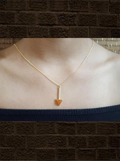 Sterling silver red onyx pyramid white zircon cut pendant with chain