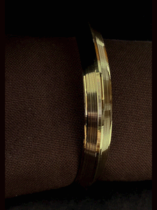 Plain self lines design gold plated men's kada
