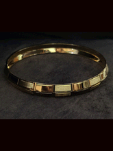 Load image into Gallery viewer, Lines in square design plain gold plated men&#39;s kada