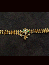 Load image into Gallery viewer, Broad chain lotus tukdi pacchi kundan bracelet