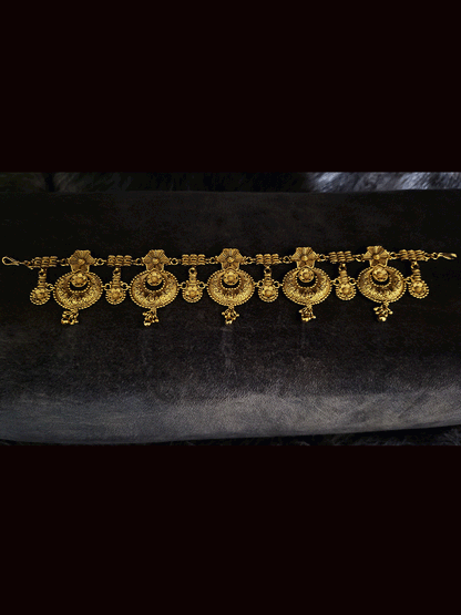 Flower and chain top with self round design sheeshphool(Broad-4.5cm)