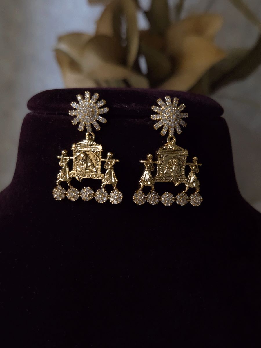 Doli and baraat design set with zircon flowers lace on both edges