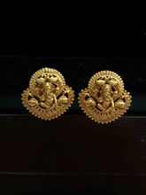 Load image into Gallery viewer, Ganpatiji with side peacock design pendant set