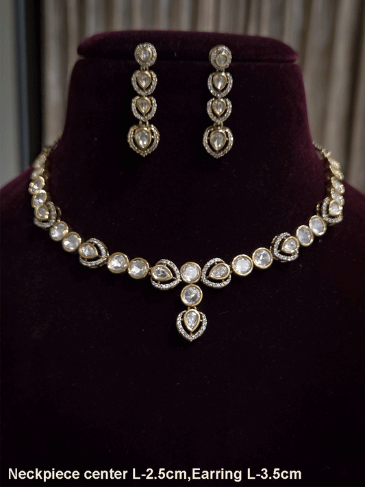 Round and tear drop shaped moissanite set with leaf AD setting