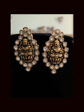 Load image into Gallery viewer, Laxmiji bold antique finish pendant set in 11 coloured beaded strings