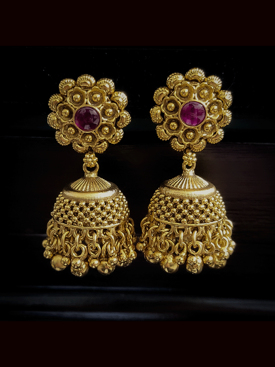 Alternate flower and Ram durbar design chik set with ghunghru hangings