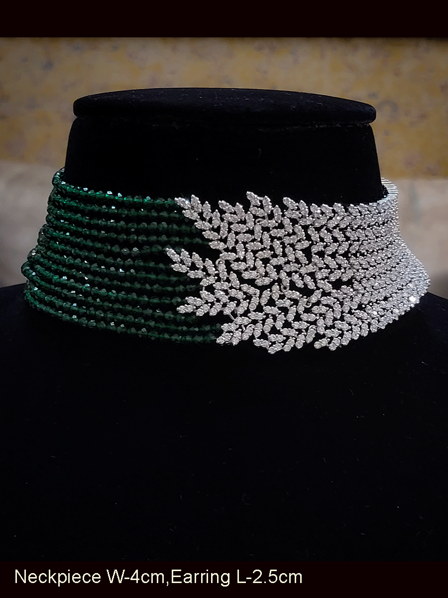 Half AD leaf design and half beads multiple strings set