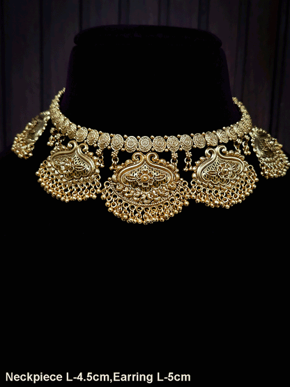Traditional design five tukdies with ghunghru hangings set