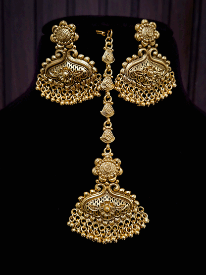 Traditional design five tukdies with ghunghru hangings set