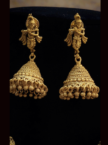 Krishna pendant with matar bead string set