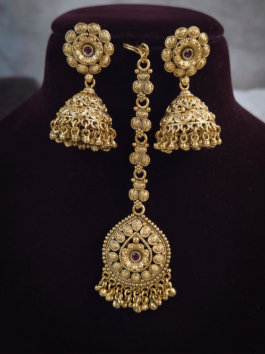 Side jade bead strings oval double line design rajputi choker