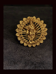 Leaf lace design adjustable krishna ji ring
