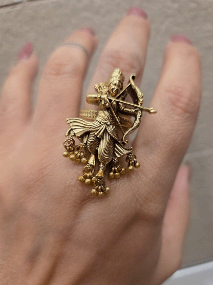 Bow and arrow Ramji bead hangings openable ring