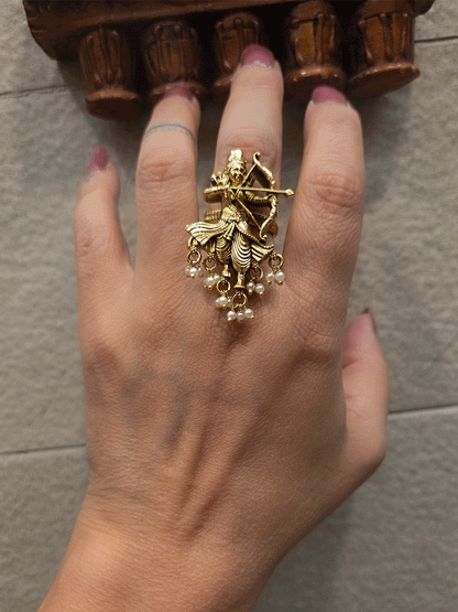 Bow and arrow Ramji bead hangings openable ring