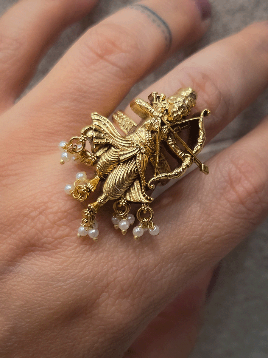 Bow and arrow Ramji bead hangings openable ring
