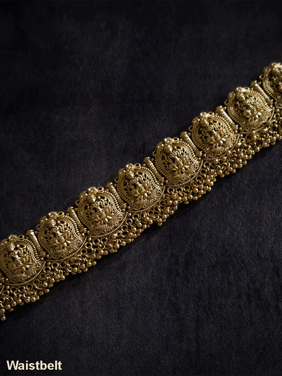 Laxmiji design with elephant face top waist belt with ghunghru hangings