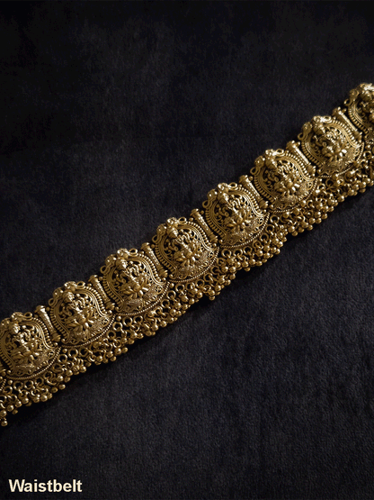 Laxmiji design with elephant face top waist belt with ghunghru hangings