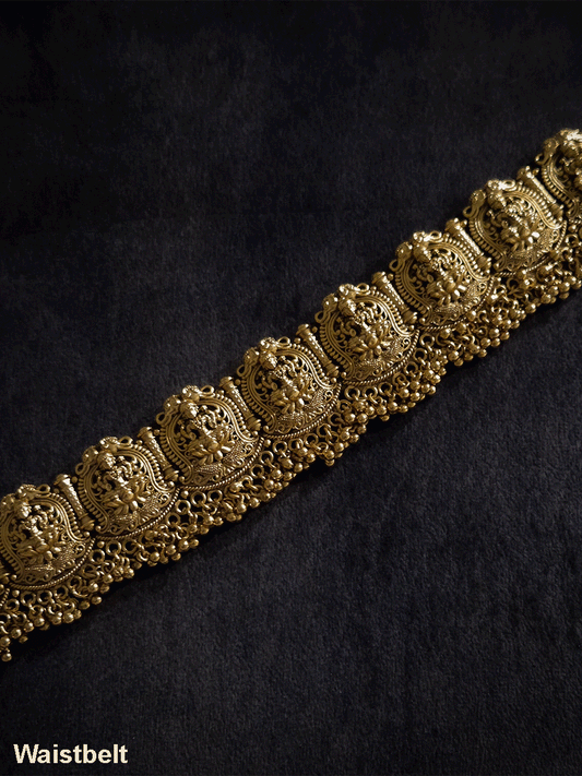 Laxmiji design with elephant face top waist belt with ghunghru hangings