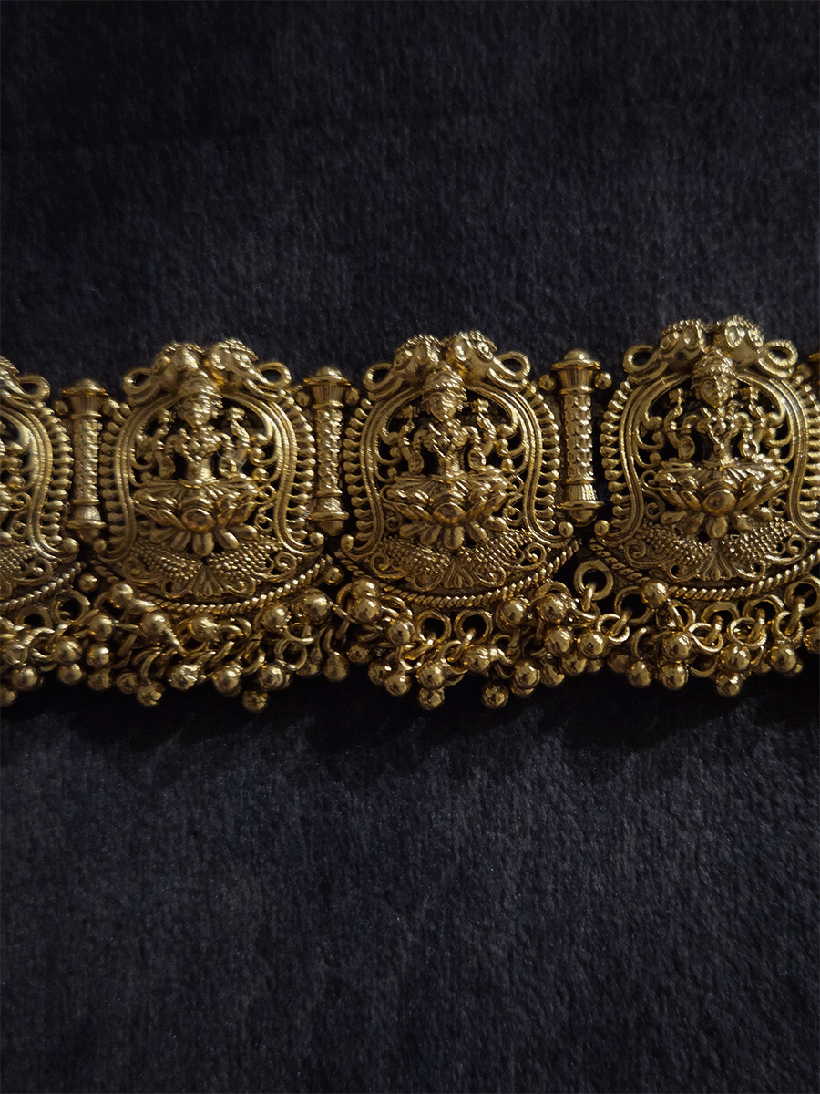 Laxmiji design with elephant face top waist belt with ghunghru hangings