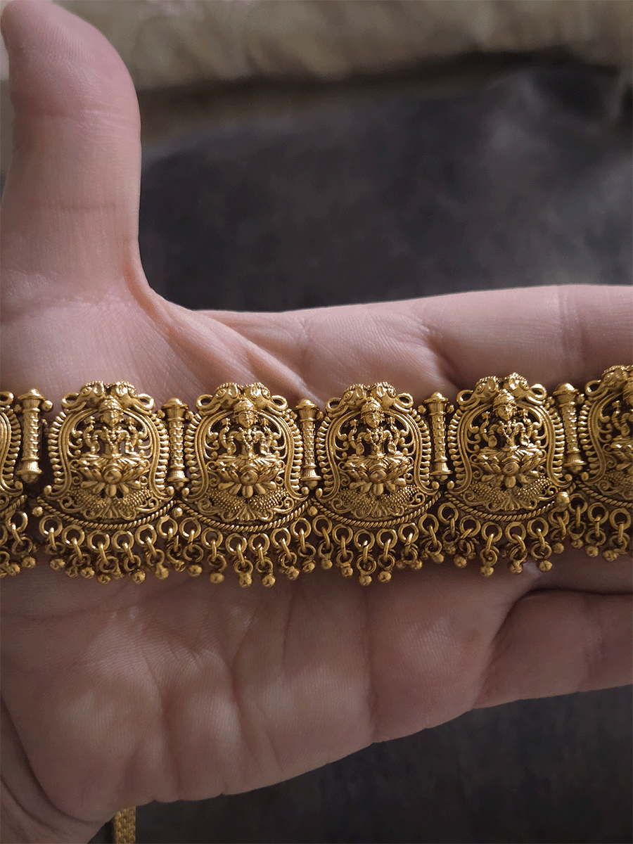 Laxmiji design with elephant face top waist belt with ghunghru hangings