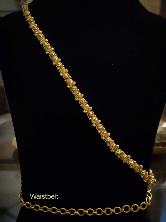 Circular and leaf design 0.75cm broad waistbelt