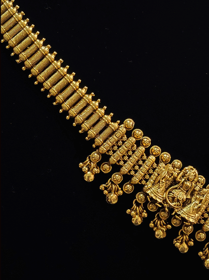 3cm broad krishna with nrityangana's and circular tukdies waistbelt