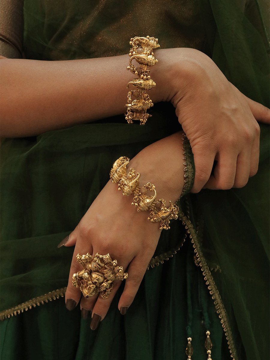 Ganpati design openable kada(single) - Odara Jewellery