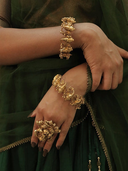 Ganpati design openable kada(single) - Odara Jewellery