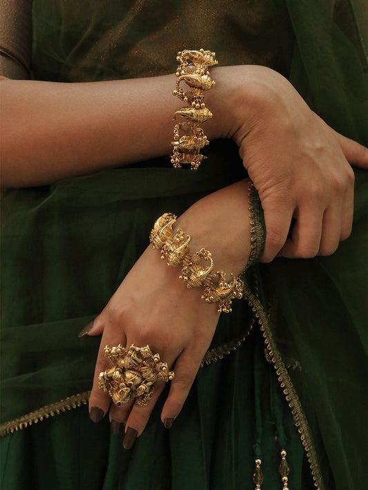 Ganpati design openable kada(single) - Odara Jewellery