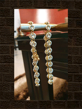 Load image into Gallery viewer, Leaf kundan tukdi with pirohi anklet pair - Odara Jewellery