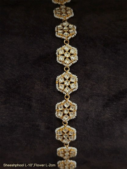 Flower design pacchi kundan sheeshphool - Odara Jewellery
