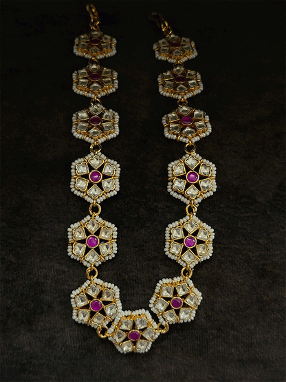 Flower design pacchi kundan sheeshphool - Odara Jewellery
