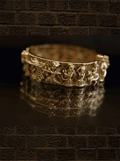 Set of two doli and baraat design openable kadas - Odara Jewellery