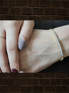 Single line AD openable bracelet (fits to size 2'4 and 2'6) - Odara Jewellery