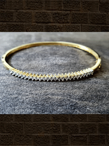 Single line AD openable bracelet (fits to size 2'4 and 2'6) - Odara Jewellery