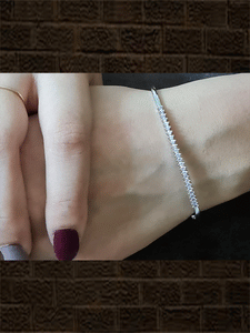 Single line AD openable bracelet (fits to size 2'4 and 2'6) - Odara Jewellery