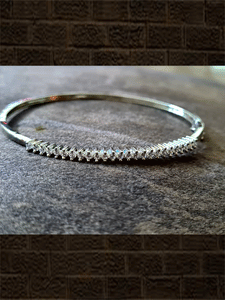 Single line AD openable bracelet (fits to size 2'4 and 2'6) - Odara Jewellery