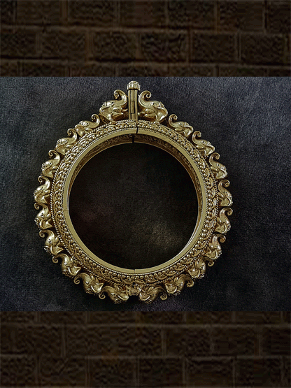 Elephant mouth openable kada with elephant face design(single) - Odara Jewellery