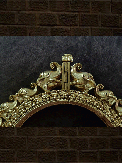 Elephant mouth openable kada with elephant face design(single) - Odara Jewellery