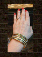 Load image into Gallery viewer, Set of four green enamel kundan bangles - Odara Jewellery