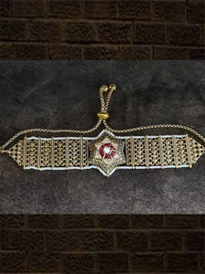 Star shaped broad chain adjustable bracelet in different colours - Odara Jewellery