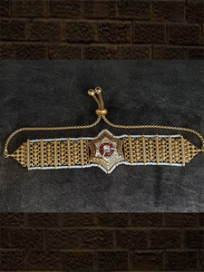 Star shaped broad chain adjustable bracelet in different colours - Odara Jewellery