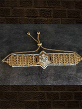 Load image into Gallery viewer, Star shaped broad chain adjustable bracelet in different colours - Odara Jewellery