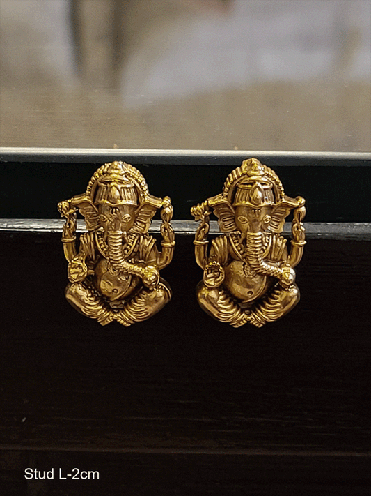 2cm long ganpatiji studs